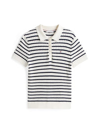 An image of the Tommy Hilfiger Cable Knit Polo Jumper