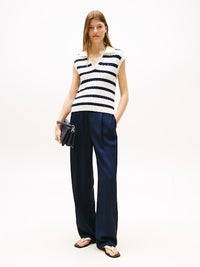 An image of the Tommy Hilfiger Cable Knit Polo Vest