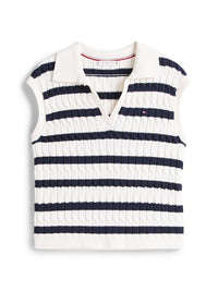 An image of the Tommy Hilfiger Cable Knit Polo Vest