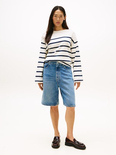 An image of the Tommy Hilfiger Boat Neck Long Sleeve Top