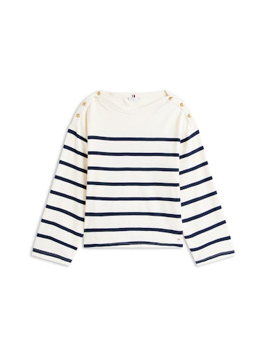 An image of the Tommy Hilfiger Boat Neck Long Sleeve Top