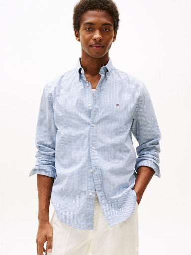 An image of the Tommy Hilfiger Flex Poplin Tartan Shirt
