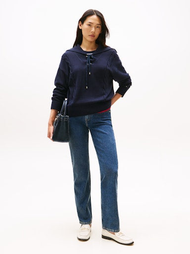 An image of the Tommy Hilfiger Mid Rise Straight Leg Jeans