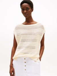 An image of the Tommy Hilfiger Crochet Jumper