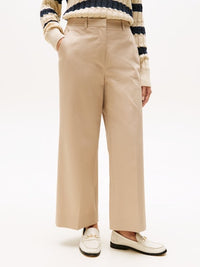 An image of the Tommy Hilfiger Pressed Wide Leg Ankle Chinos