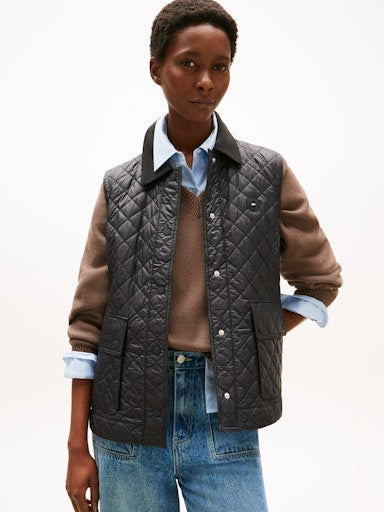 An image of the Tommy Hilfiger Padded Nylon Quilted Vest