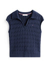 An image of the Tommy Hilfiger Cable Knit Polo Vest