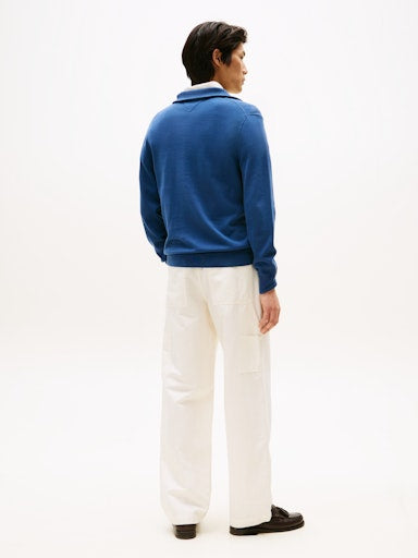 An image of the Tommy Hilfiger Essential Cotton Zip Jumper