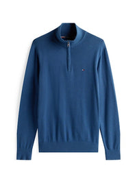 An image of the Tommy Hilfiger Essential Cotton Zip Jumper