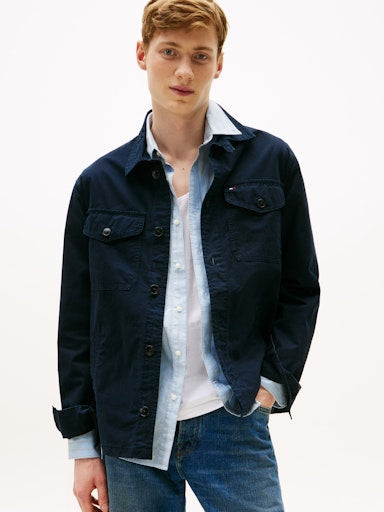 An image of the Tommy Hilfiger Cotton Twill Shirt Jacket