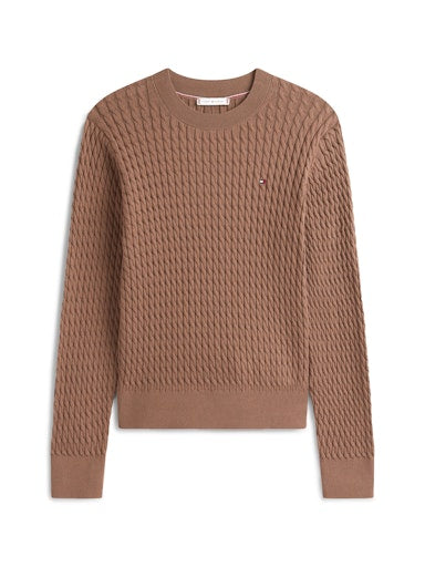 An image of the Tommy Hilfiger Fine Cable Knit Jumper