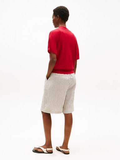 An image of the Tommy Hilfiger Short Sleeve Polo Jumper With Silk