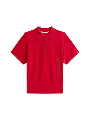An image of the Tommy Hilfiger Short Sleeve Polo Jumper With Silk