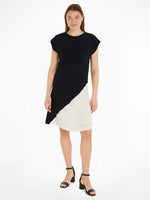 An image of the Tommy Hilfiger Viscose Blocked Knee Dress