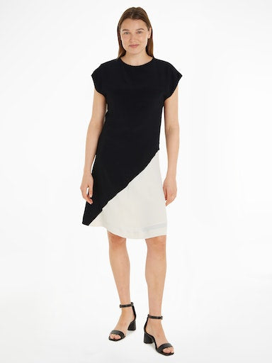 An image of the Tommy Hilfiger Viscose Blocked Knee Dress