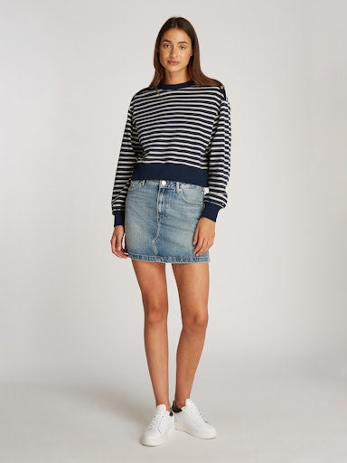 An image of the Tommy Hilfiger Gold Button Boat-Neck Sweatshirt