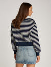 An image of the Tommy Hilfiger Gold Button Boat-Neck Sweatshirt