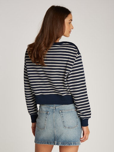An image of the Tommy Hilfiger Gold Button Boat-Neck Sweatshirt