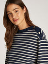 An image of the Tommy Hilfiger Gold Button Boat-Neck Sweatshirt