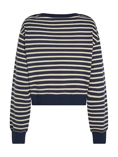 An image of the Tommy Hilfiger Gold Button Boat-Neck Sweatshirt