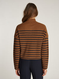 An image of the Tommy Hilfiger Gold Button Polo Sweater