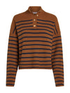 An image of the Tommy Hilfiger Gold Button Polo Sweater