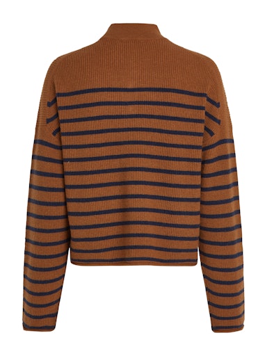 An image of the Tommy Hilfiger Gold Button Polo Sweater
