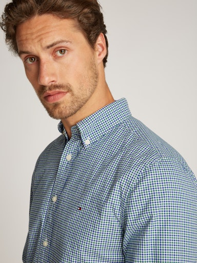 An image of the Tommy Hilfiger Flex Poplin Gingham Shirt