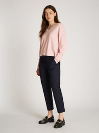 An image of the Tommy Hilfiger Mini Cable V-Neck Sweater