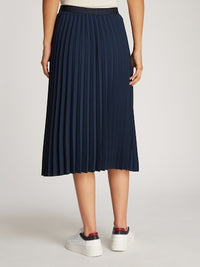 An image of the Tommy Hilfiger Fluid Pleated Midi Skirt