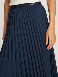 An image of the Tommy Hilfiger Fluid Pleated Midi Skirt