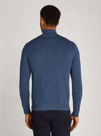 An image of the Tommy Hilfiger Essential Cotton Zip Jumper
