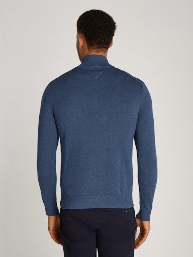 An image of the Tommy Hilfiger Essential Cotton Zip Jumper