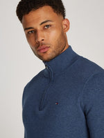 An image of the Tommy Hilfiger Essential Cotton Zip Jumper