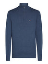 An image of the Tommy Hilfiger Essential Cotton Zip Jumper