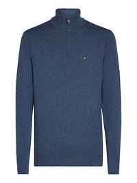 An image of the Tommy Hilfiger Essential Cotton Zip Jumper