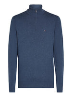 An image of the Tommy Hilfiger Essential Cotton Zip Jumper