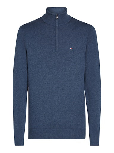 An image of the Tommy Hilfiger Essential Cotton Zip Jumper
