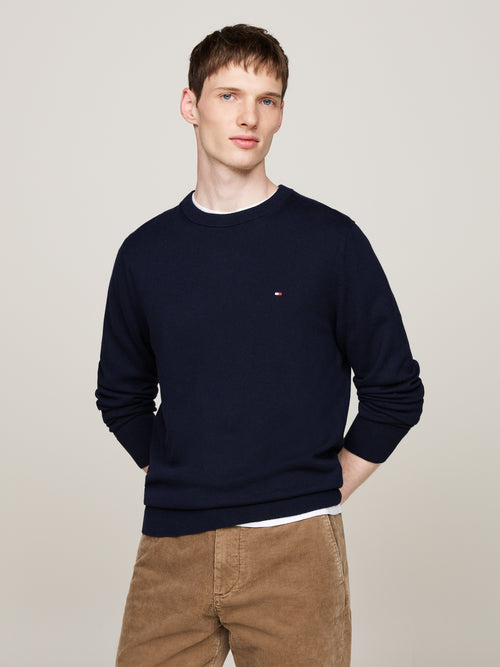 An image of the Tommy Hilfiger Crew Neck Jumper with Cashmere