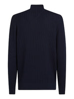 An image of the Tommy Hilfiger Herringbone Knit Half-Zip Jumper
