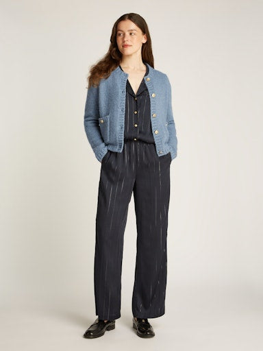 An image of the Tommy Hilfiger Textured Gold Button Cardigan