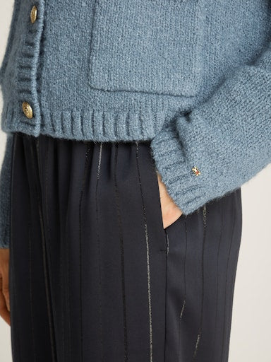 An image of the Tommy Hilfiger Textured Gold Button Cardigan