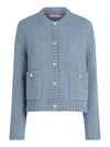 An image of the Tommy Hilfiger Textured Gold Button Cardigan