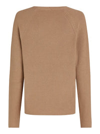 An image of the Tommy Hilfiger Cable Knit V-Neck Jumper