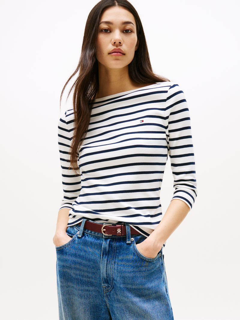 An image of the Tommy Hilfiger Slim Cody Boat-Nk 3/4 Sleeve