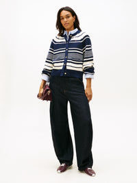 An image of the Tommy Hilfiger Gold-Tone Button Relaxed Cardigan