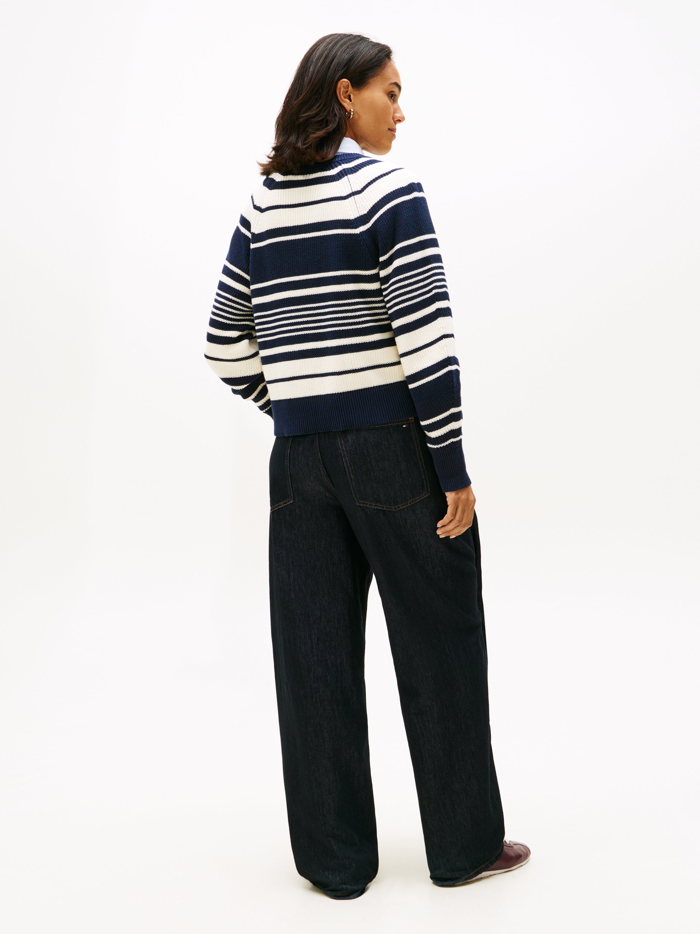 An image of the Tommy Hilfiger Gold-Tone Button Relaxed Cardigan