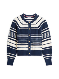 An image of the Tommy Hilfiger Gold-Tone Button Relaxed Cardigan