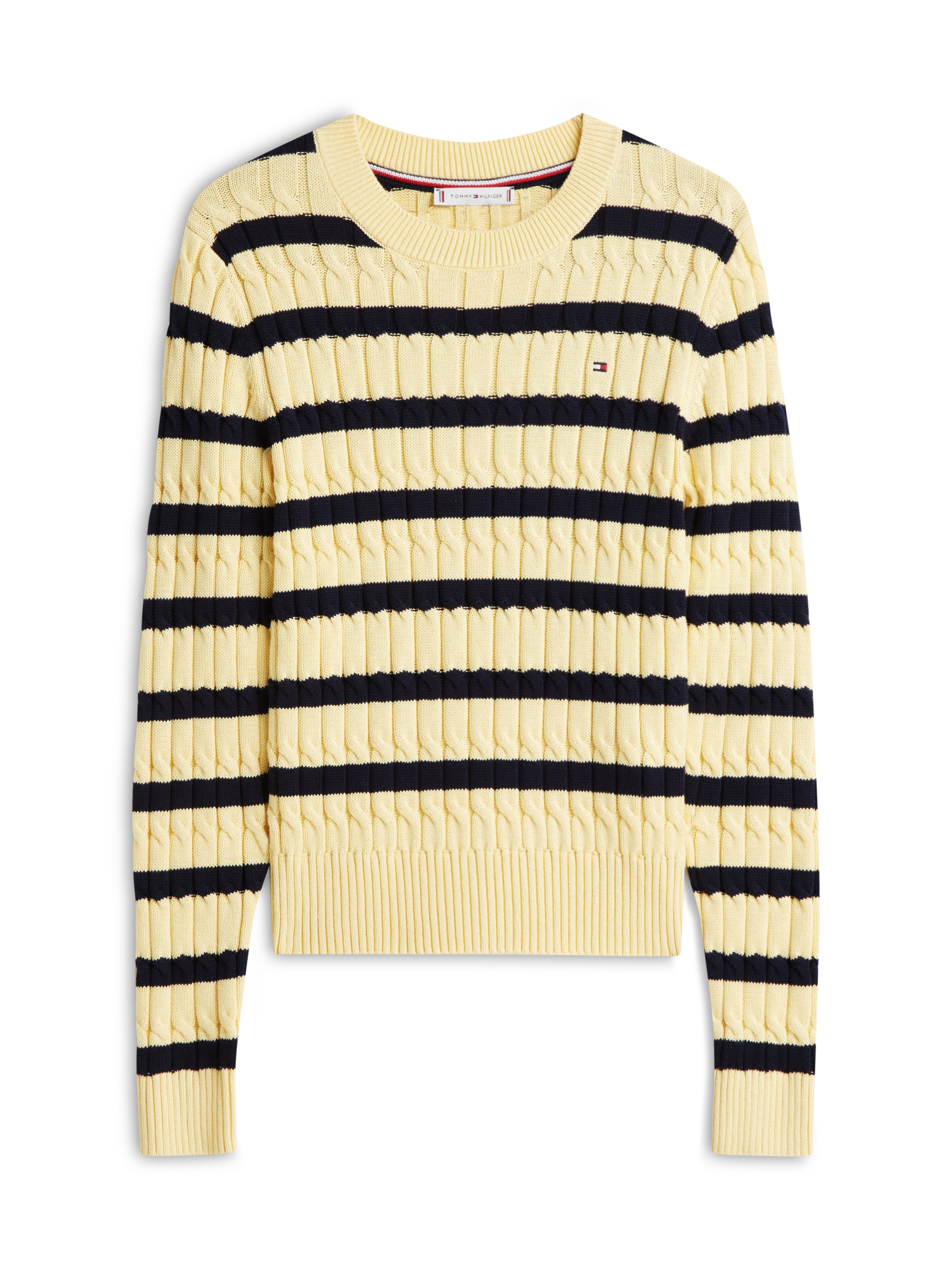 An image of the Tommy Hilfiger Cable Knit Crew Neck Jumper