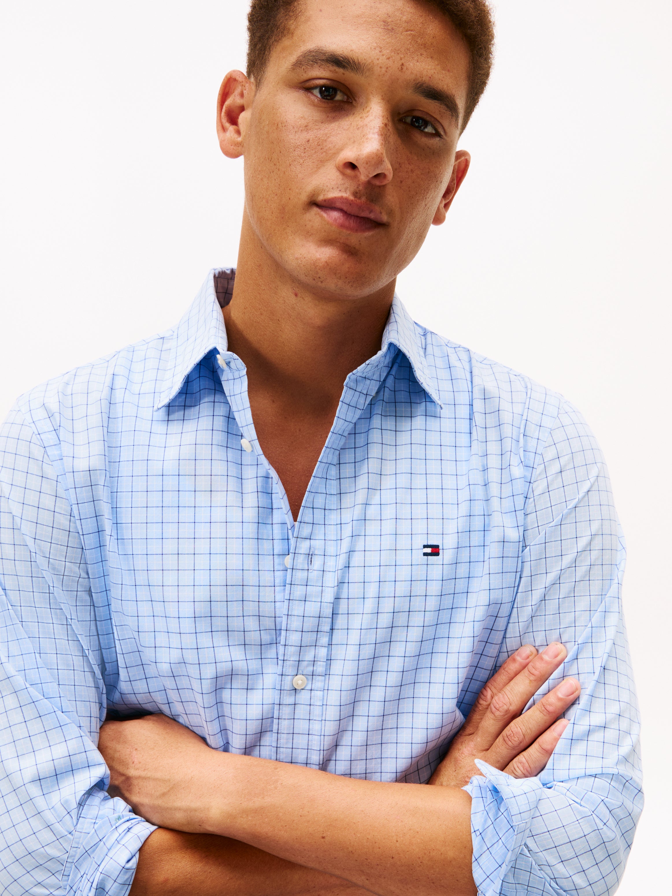 An image of the Tommy Hilfiger Core Tattersall Poplin RF Shirt
